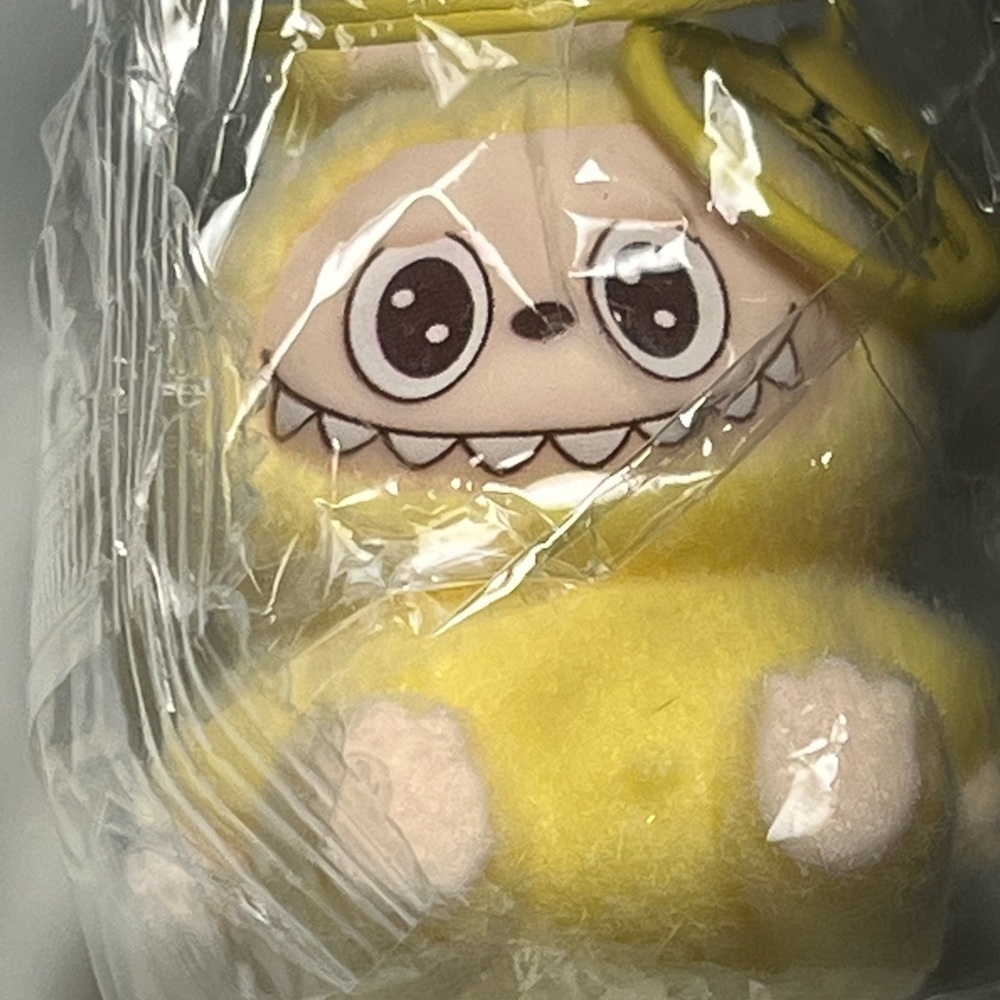 Plush  Keychain - Yellow Cute Character. Purse Charm